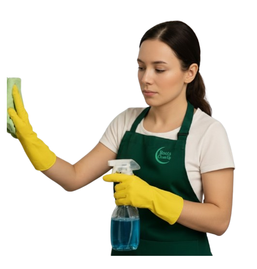 Vriendelijk schoonmaakpersoneel